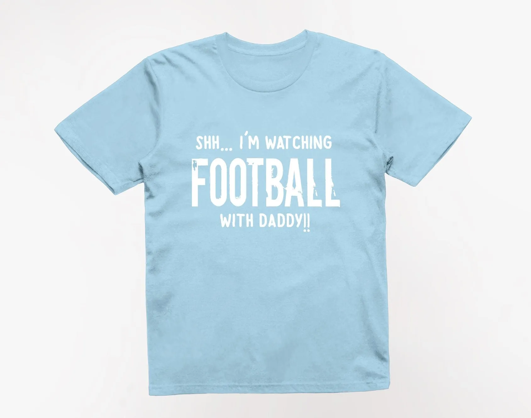 Reality Glitch Shh I'm Watching Football With Daddy Kids T-Shirt