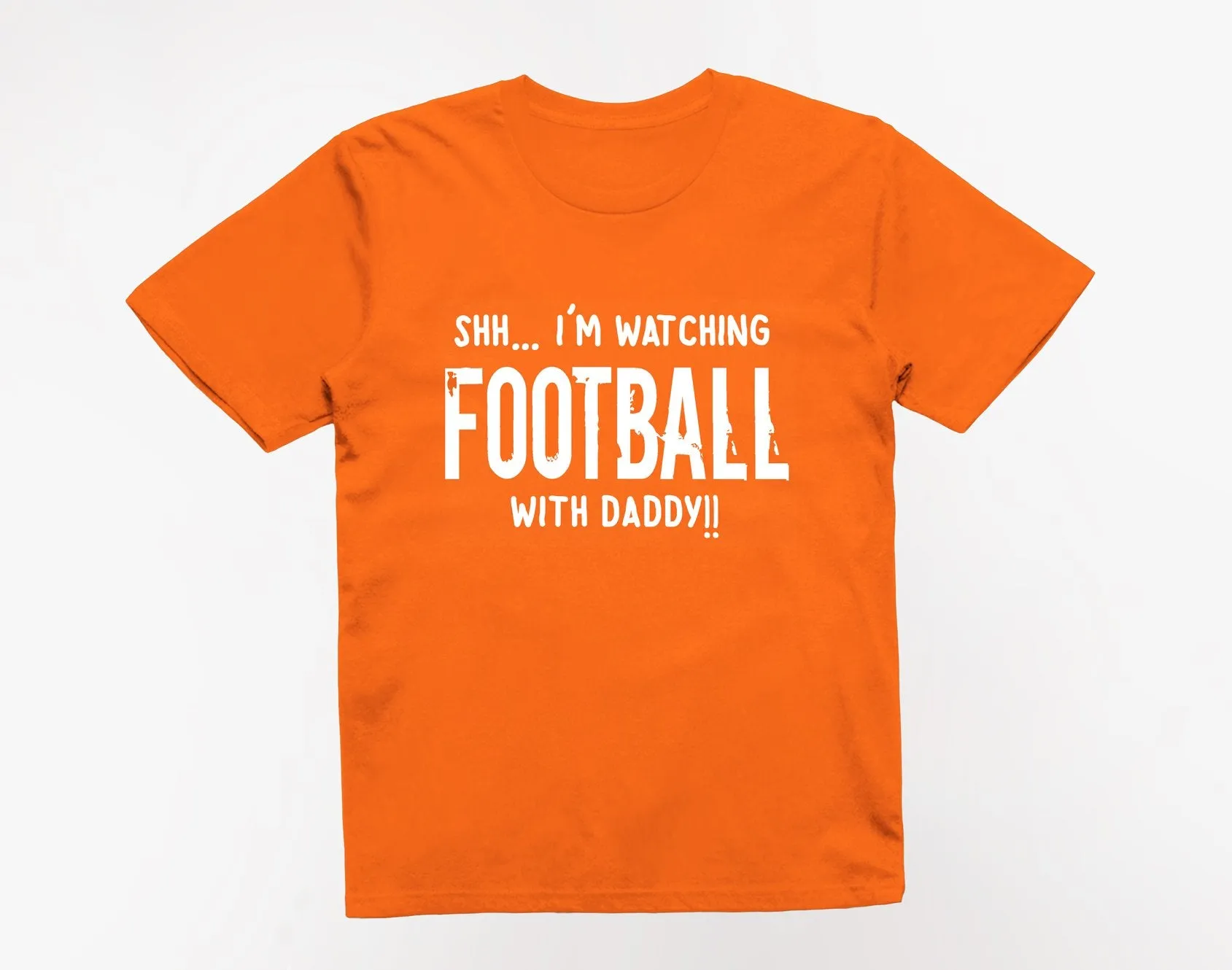 Reality Glitch Shh I'm Watching Football With Daddy Kids T-Shirt