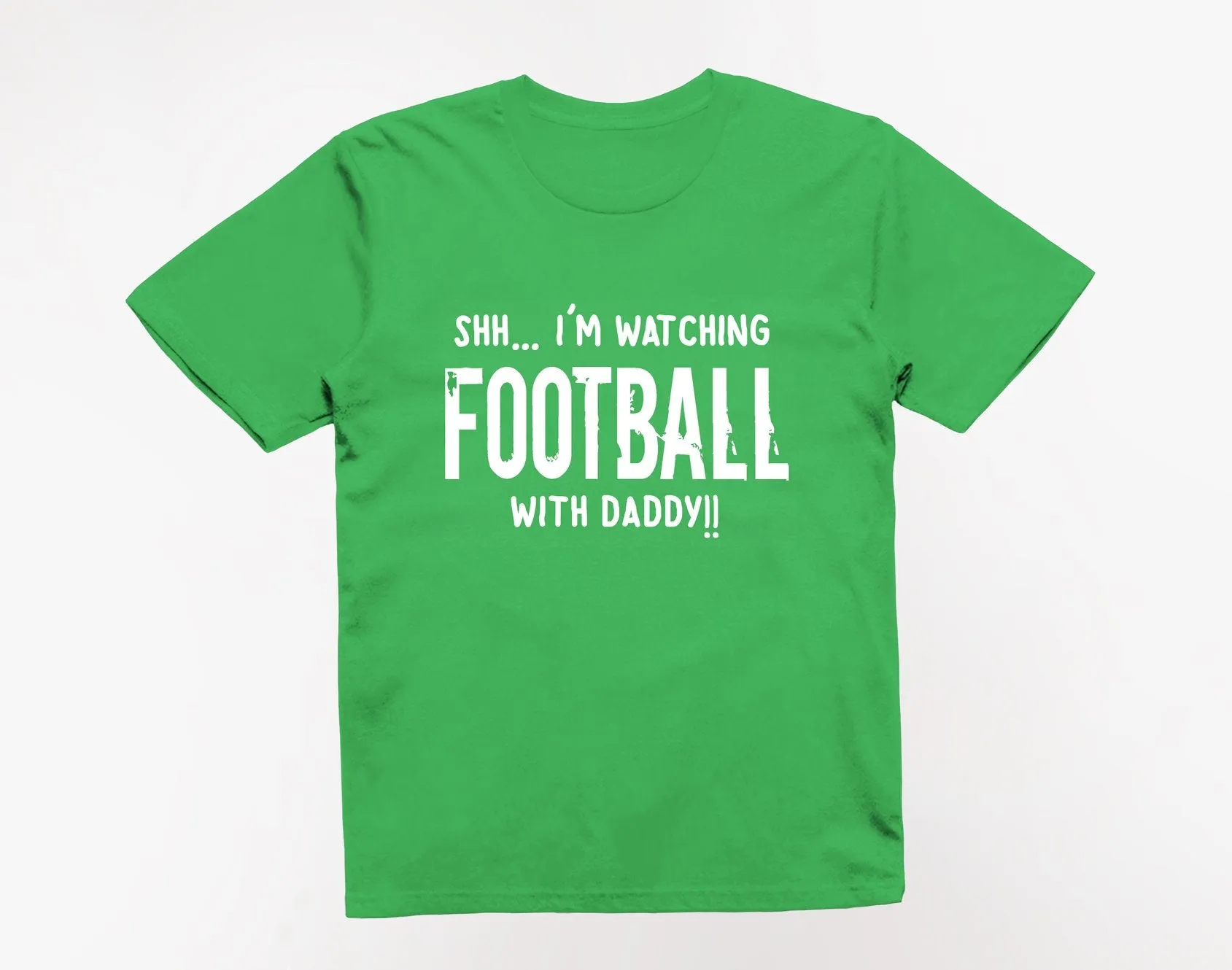 Reality Glitch Shh I'm Watching Football With Daddy Kids T-Shirt