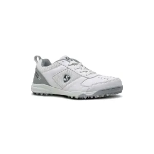 SG Fusion Rubber Cricket Shoes White Grey Size