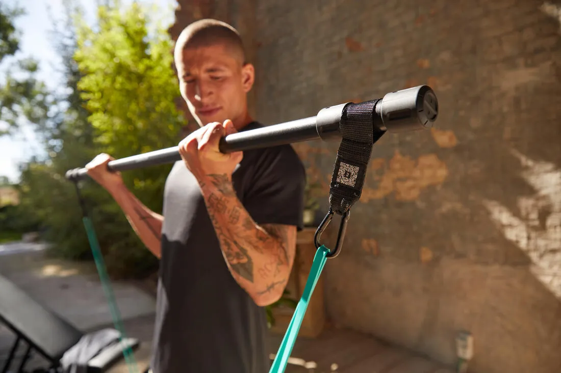 Strength Training Bar with Two 15 kg Bands
