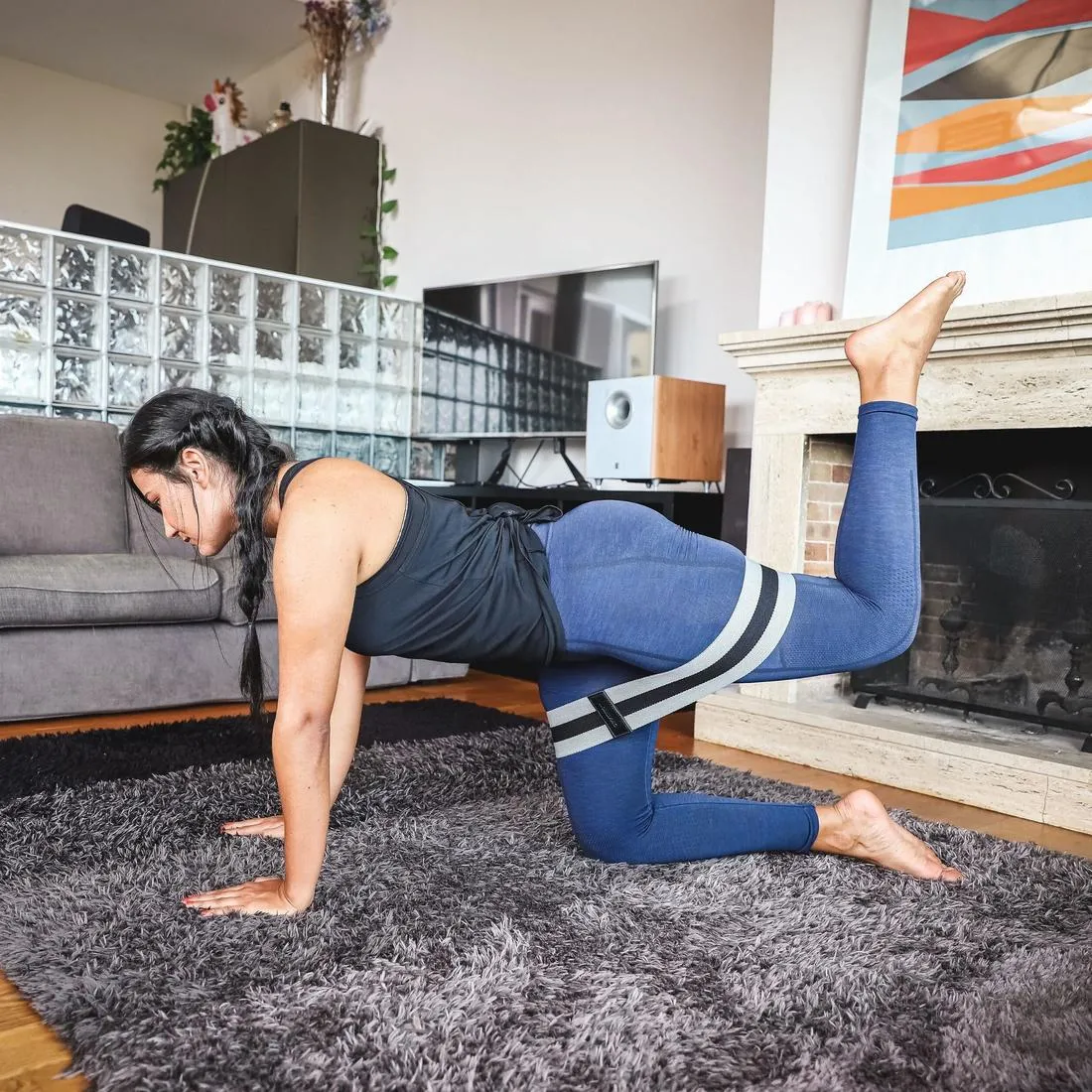 Strength Training Resistance Band Glute Band - Hard