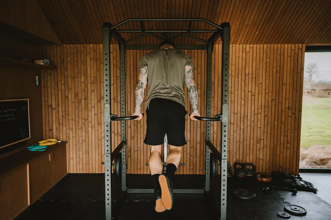 Supports dips pour rack de musculation x2 - Kit dips