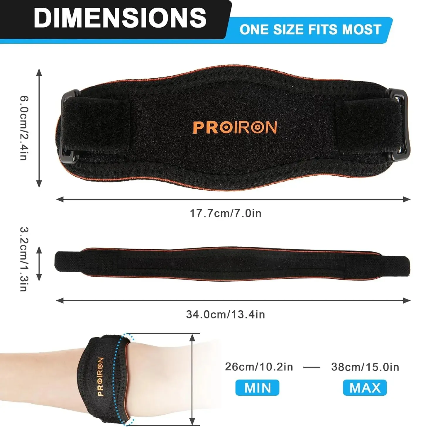 Tennis Elbow Support Strap - Single/Double Pack