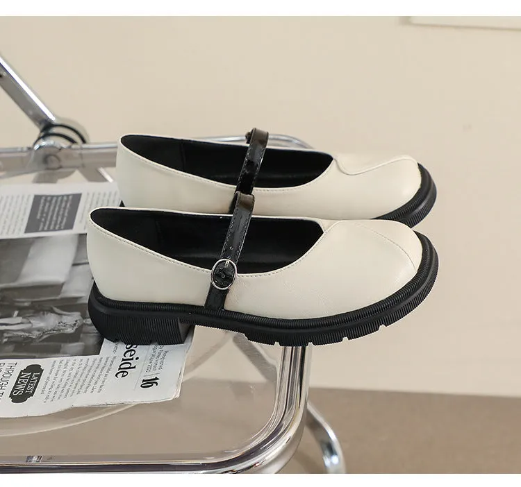 Thick Sole Mary Jane Shoes Soft Sole Thick Heel Women's Shoes