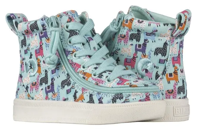 Toddler Mint Llama Billy Classic Lace Highs
