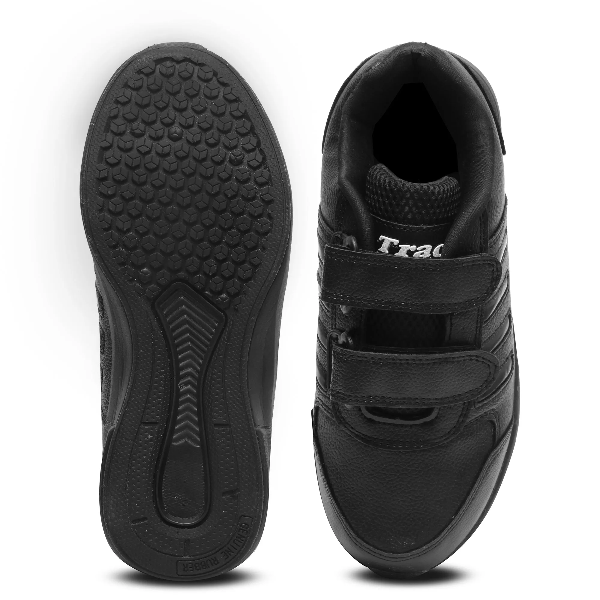 Tracer TR-2 Unisex Lightweight School Shoes with Velcro Closure (8-13) - Black