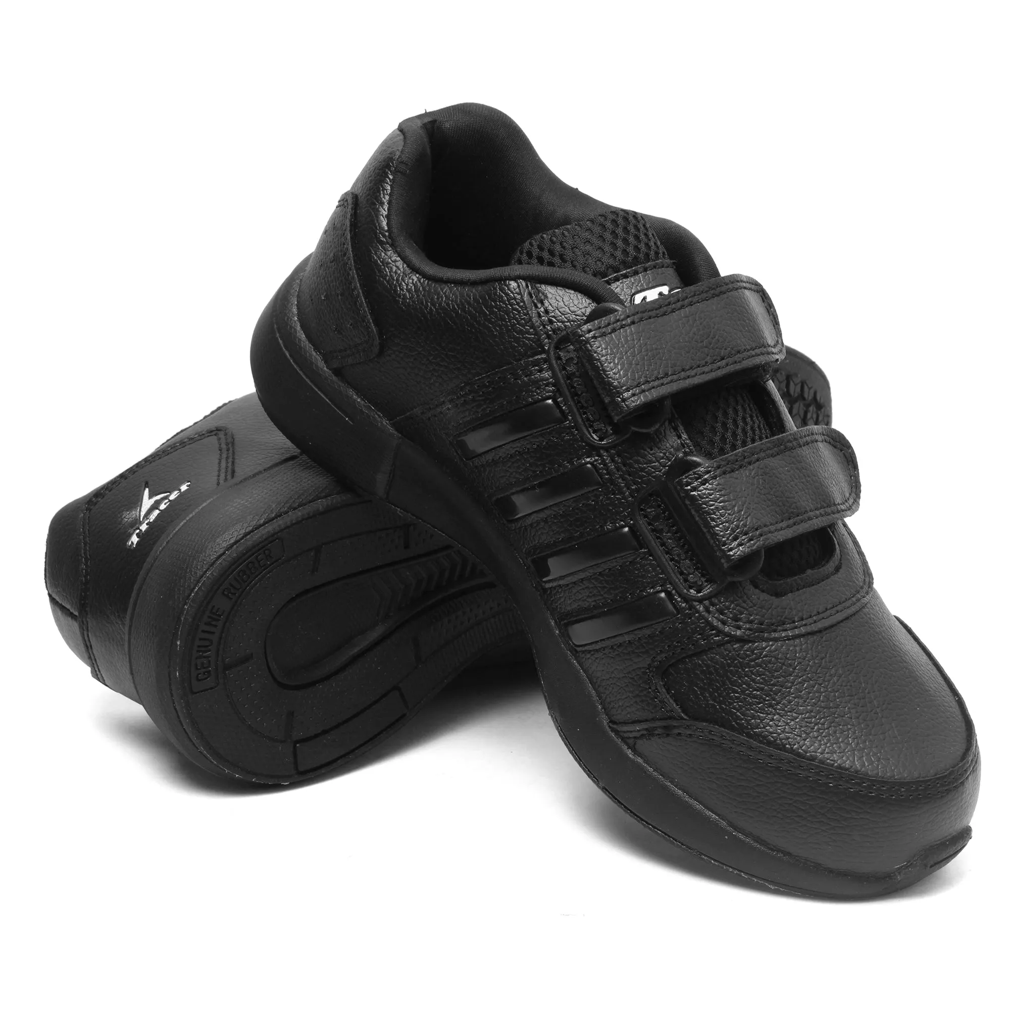 Tracer TR-2 Unisex Lightweight School Shoes with Velcro Closure (8-13) - Black