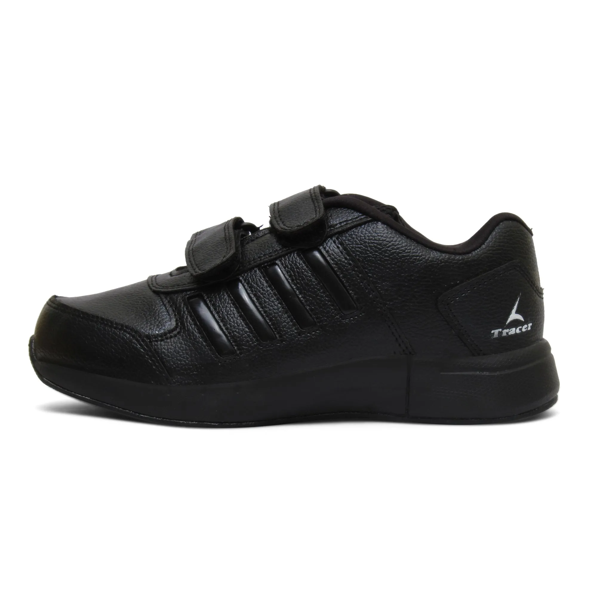 Tracer TR-2 Unisex Lightweight School Shoes with Velcro Closure (8-13) - Black