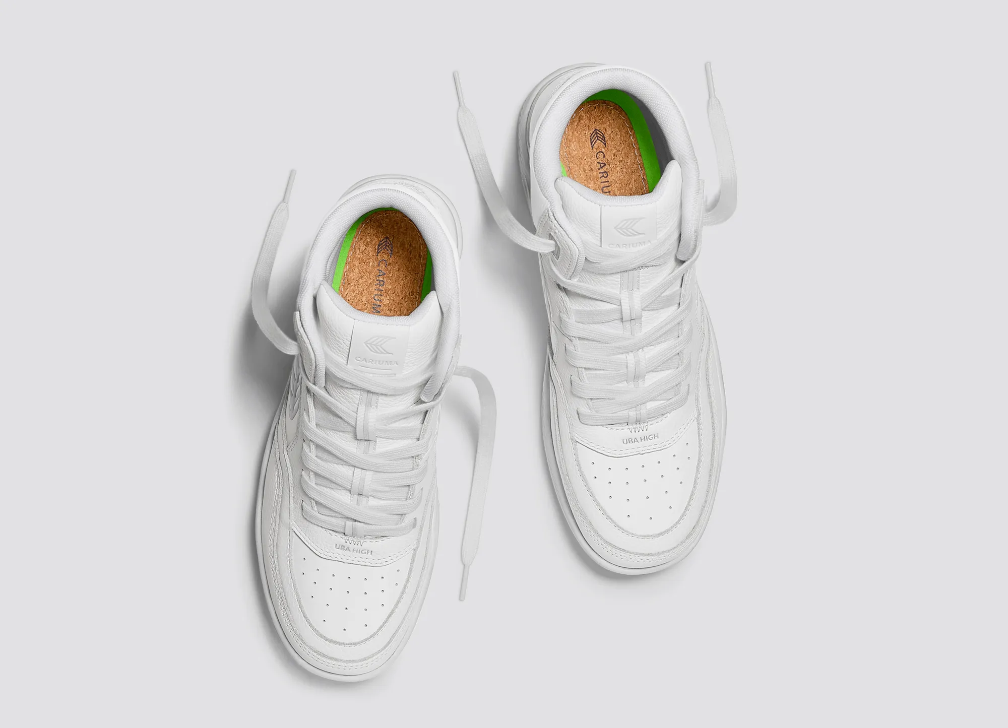 UBA High White Premium Leather Ice Logo Sneaker Men