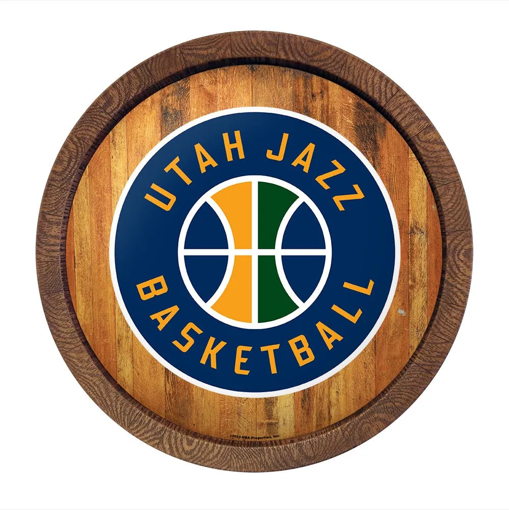 Utah Jazz: Logo - "Faux" Barrel Top Sign