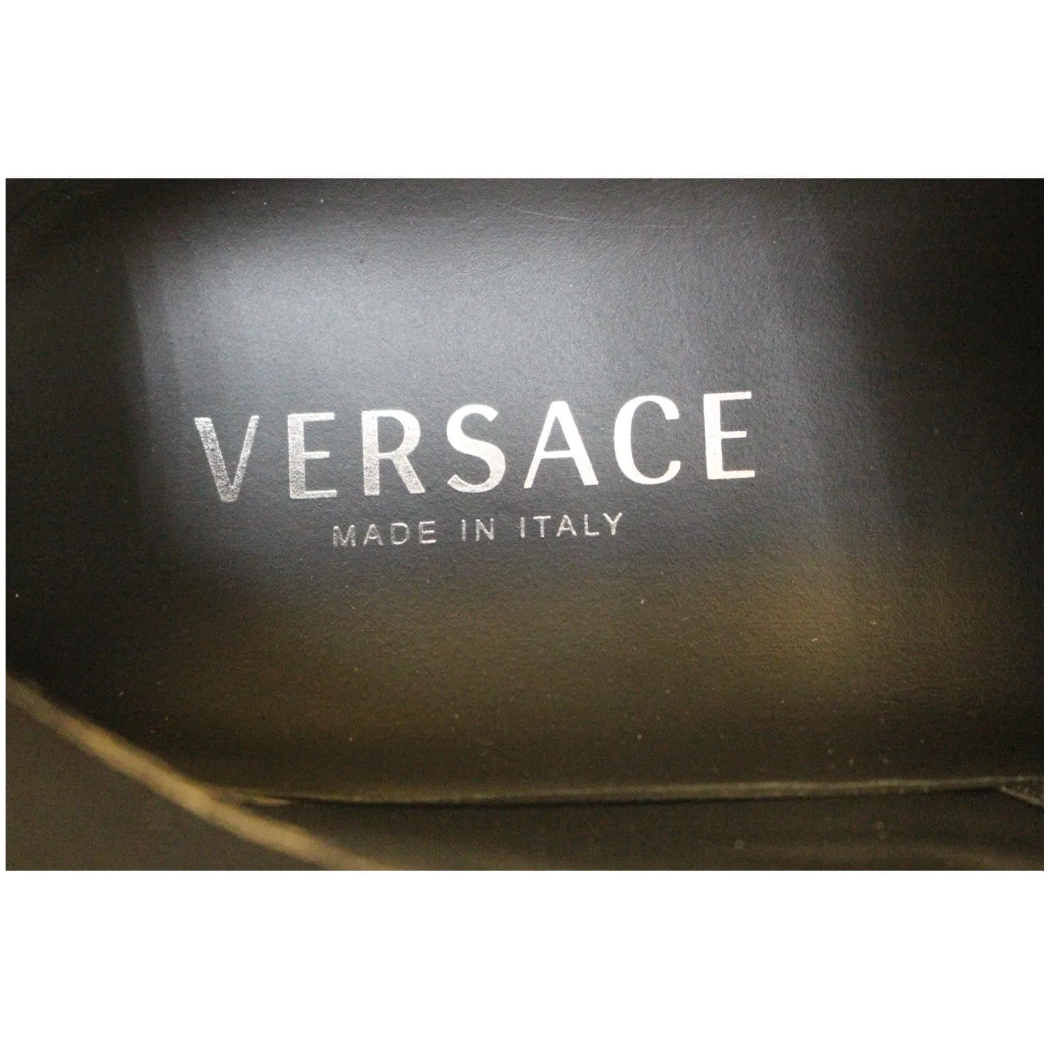 Versace Black Leather Medusa High Top Sneakers