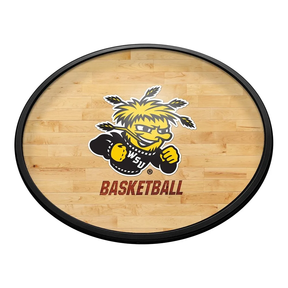Wichita State Shockers: Hardwood - Oval Slimline Lighted Wall Sign