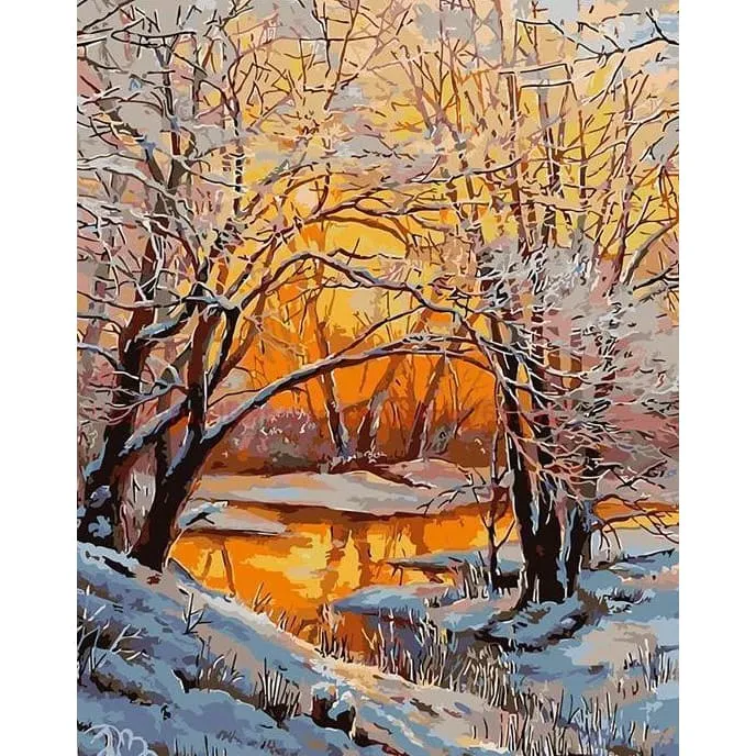 Winter Sun - Canvastly DIY Paint By Numbers