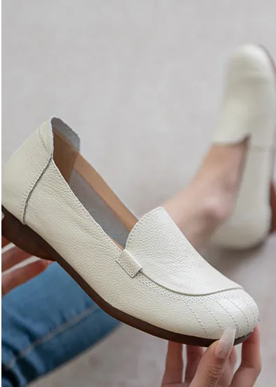 Women's Genuine Leather Soft Sole Non-slip Comfortable Flat Shoes