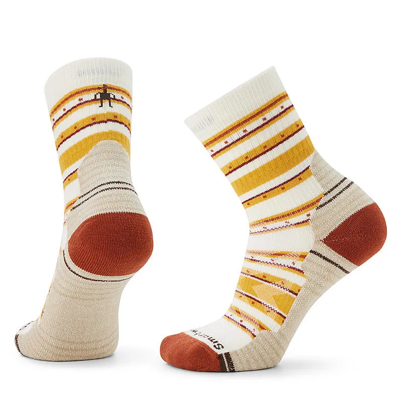 Women's Hike Light Cushion Stitch Stripe Mid Crew Socks