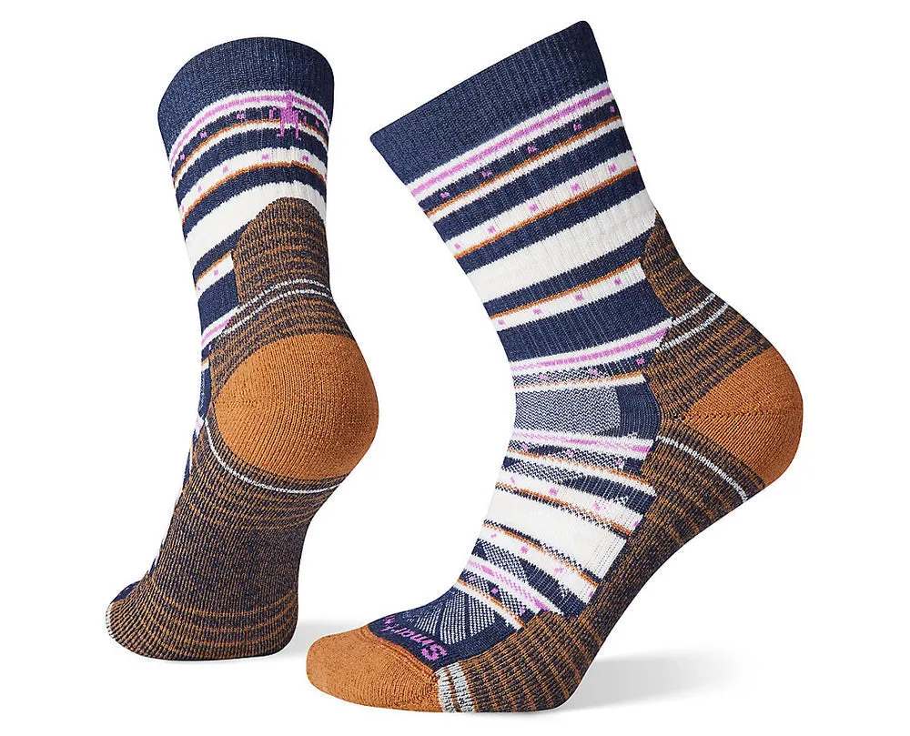 Women's Hike Light Cushion Stitch Stripe Mid Crew Socks