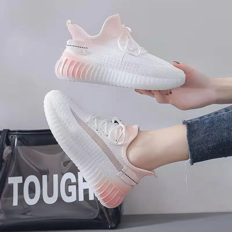 Women's Ins Gradient Shoes Women's Korean Version All-match Student Sports Shoes Lightweight Breathable Mesh Shoes