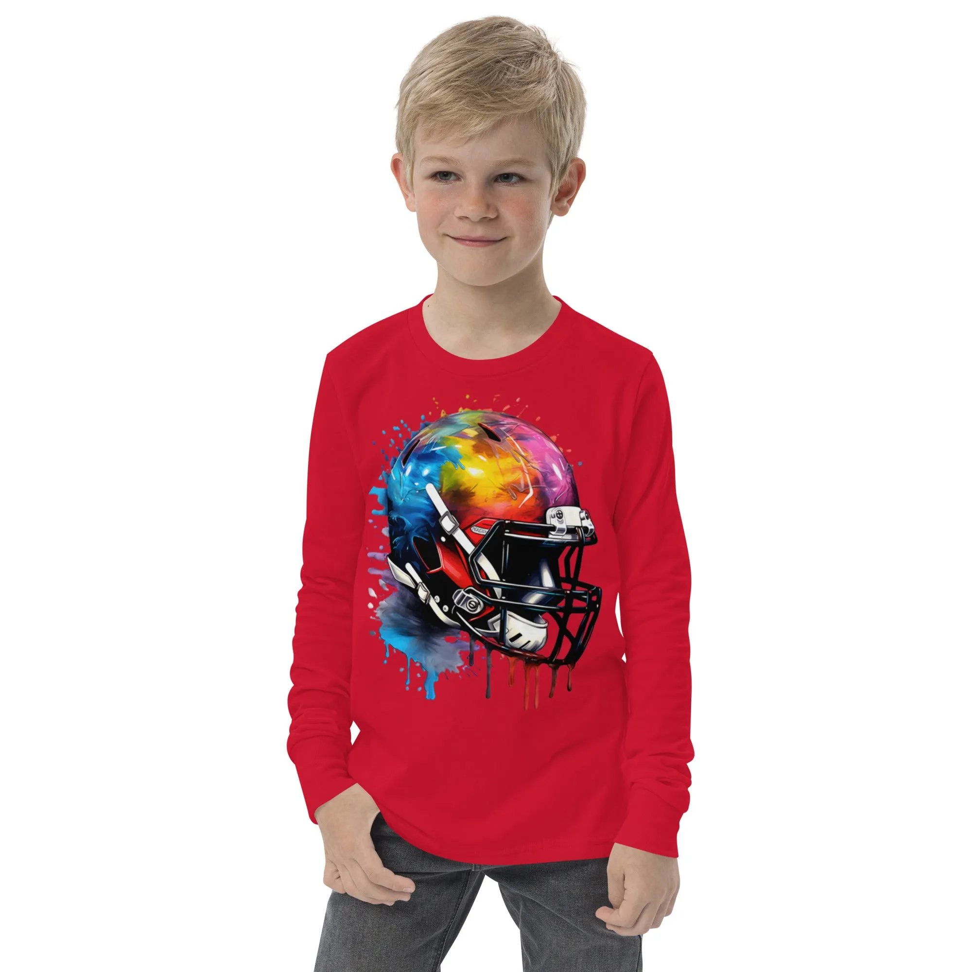 Youth long sleeve tee, Football tee, gift idea
