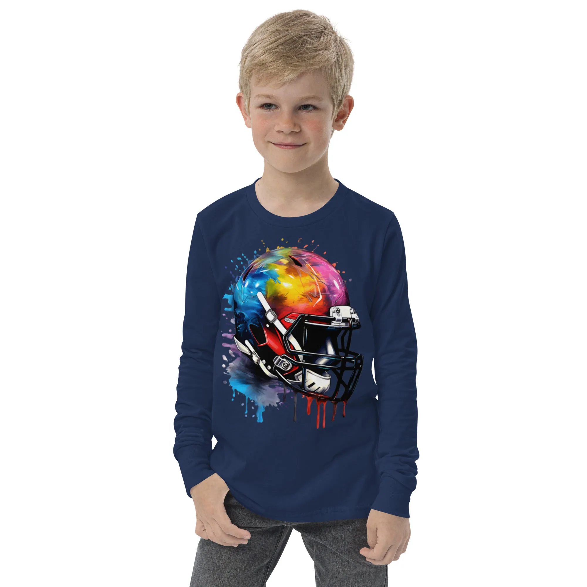 Youth long sleeve tee, Football tee, gift idea