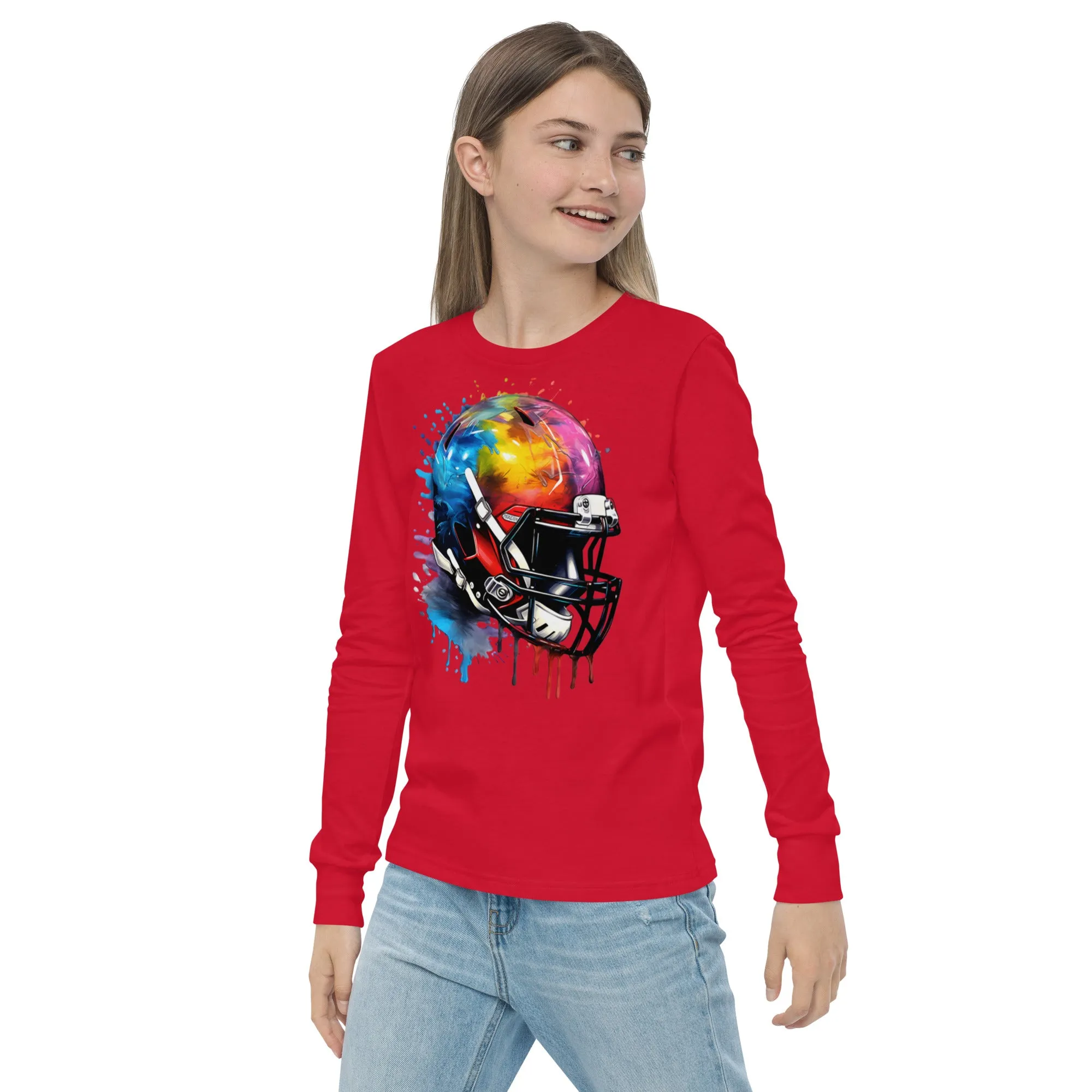 Youth long sleeve tee, Football tee, gift idea