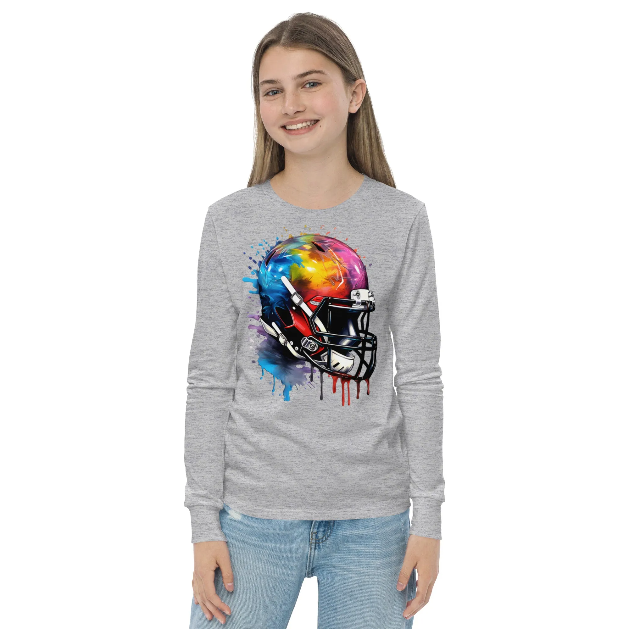 Youth long sleeve tee, Football tee, gift idea