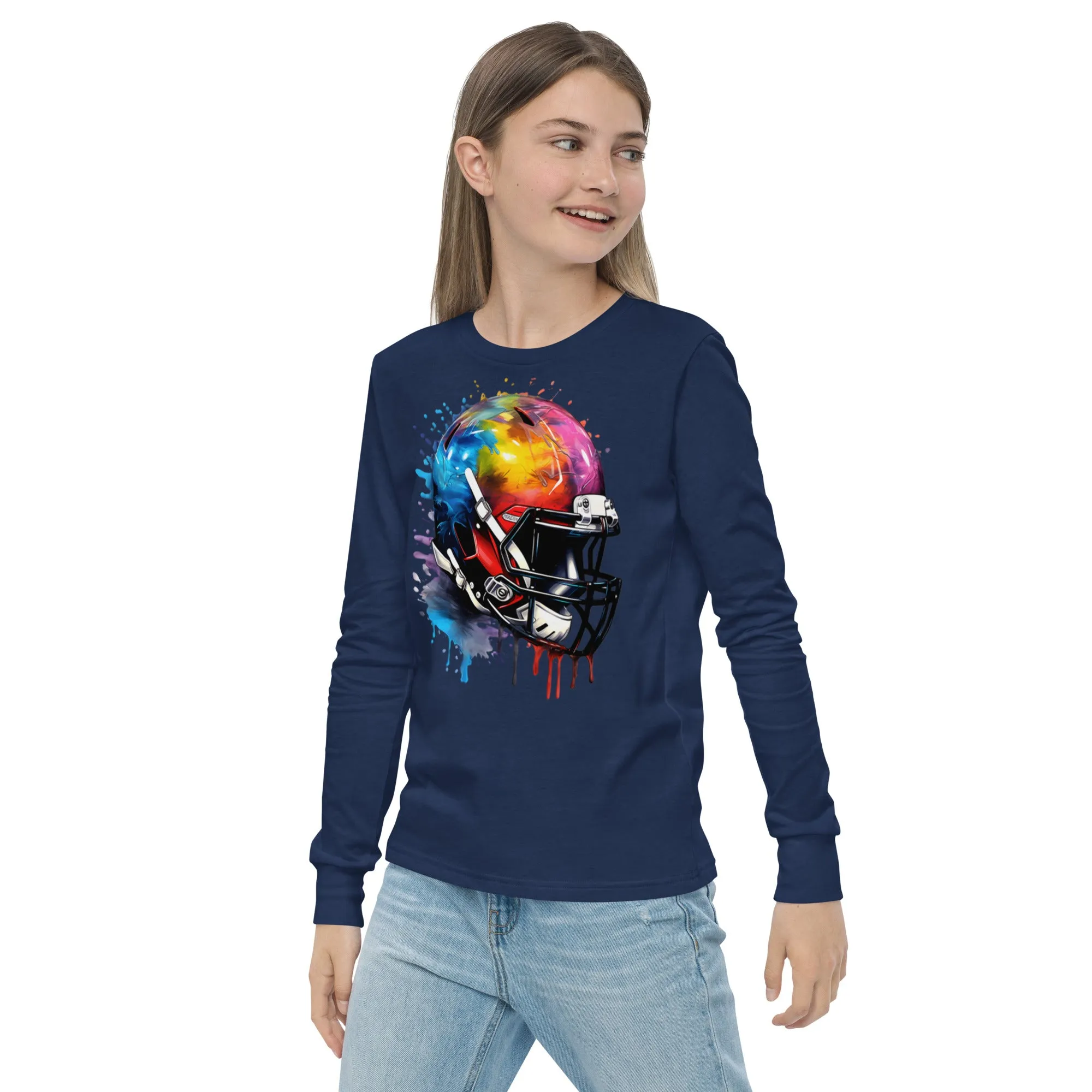 Youth long sleeve tee, Football tee, gift idea